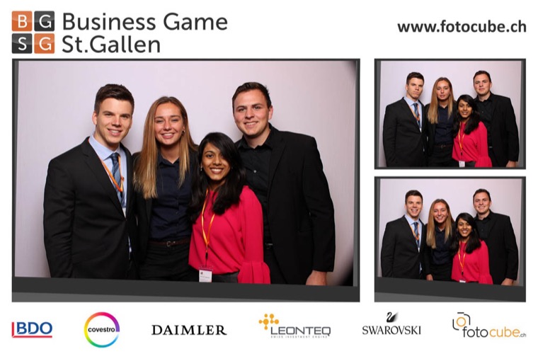 Fotobox-Ausdruck vom Business Game St.Gallen